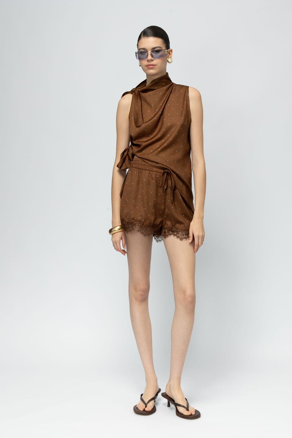 Mercury Brown Shorts Mallory The Label 1