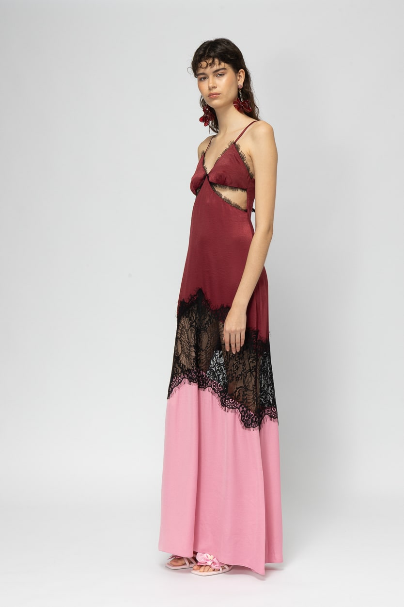 Savai Bordeaux Dress Mallory The Label 2 2