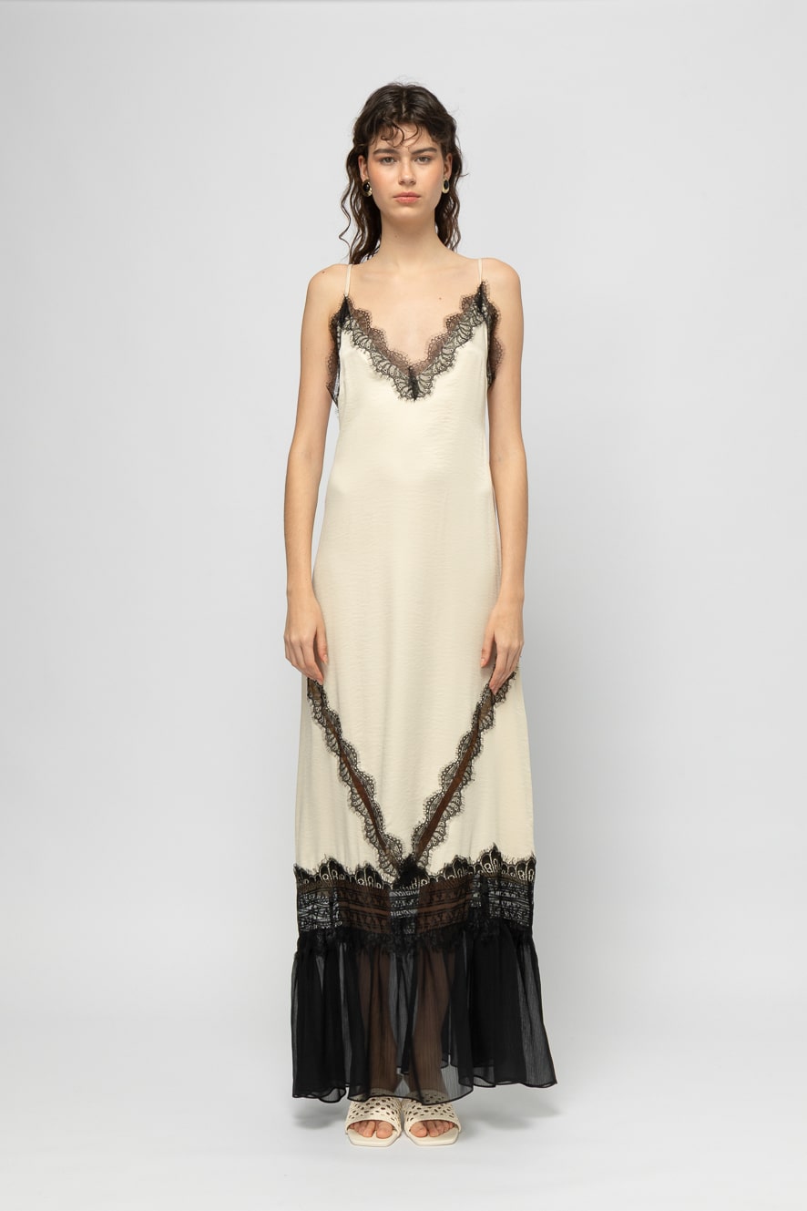 Silk Fever Ivory Dress Mallory The Label 1