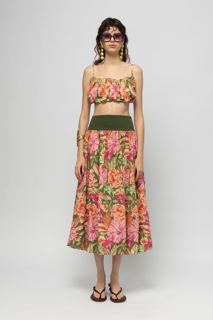 Palm Floral Top Mallory The Label 1