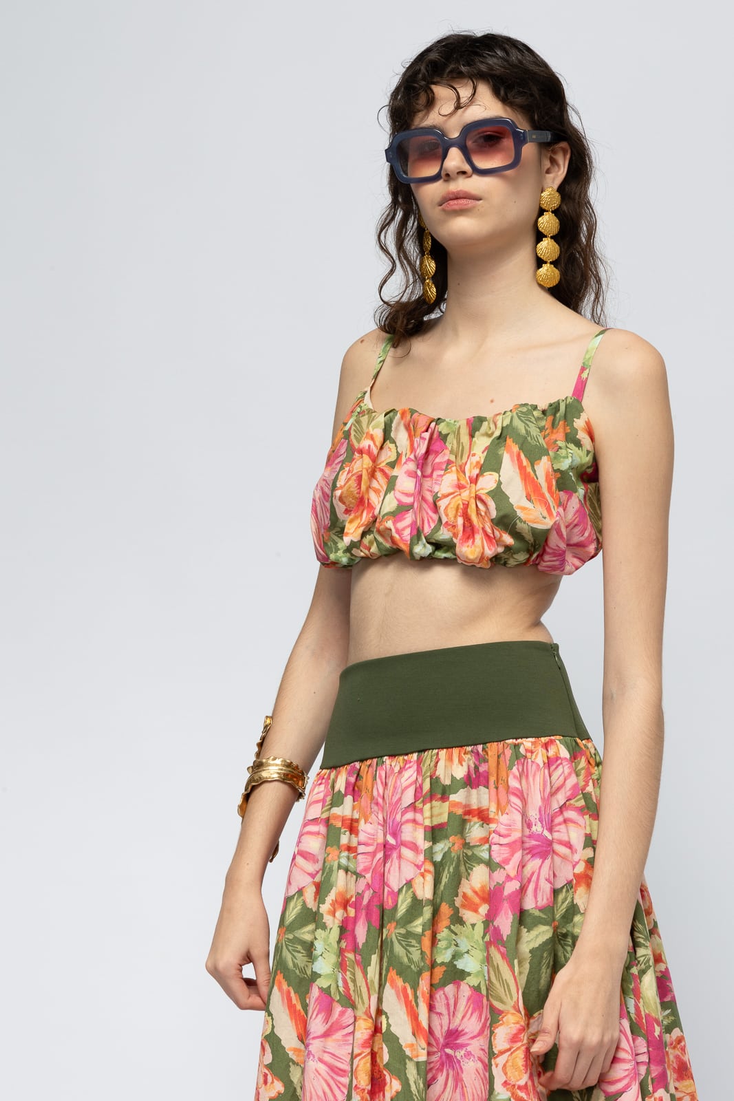 Palm Floral Top Mallory The Label 2