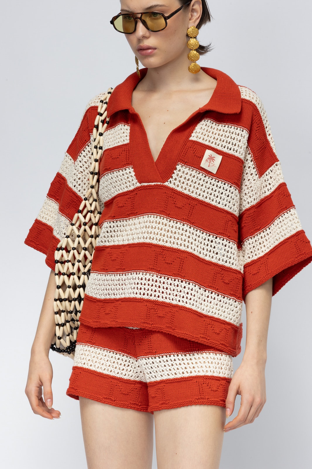 Pluma Red Stripe Top Mallory The Label 1