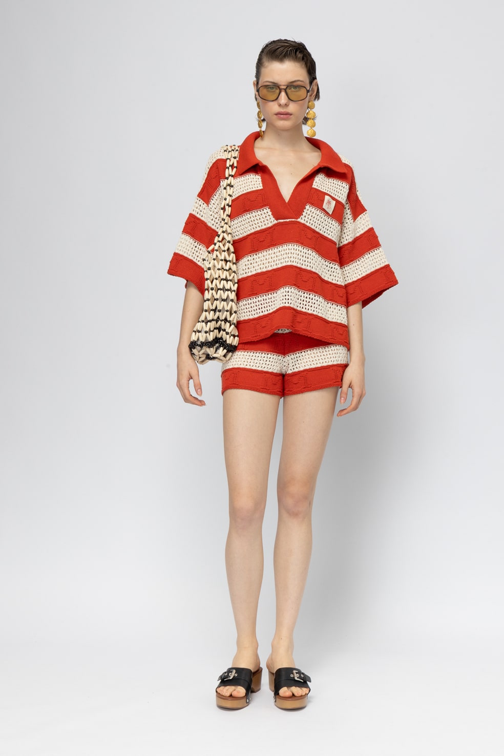 Sole Red Stripe Shorts Mallory The Label 2