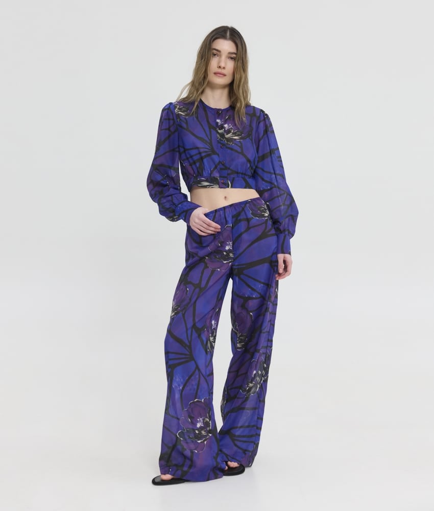 luna printed pants