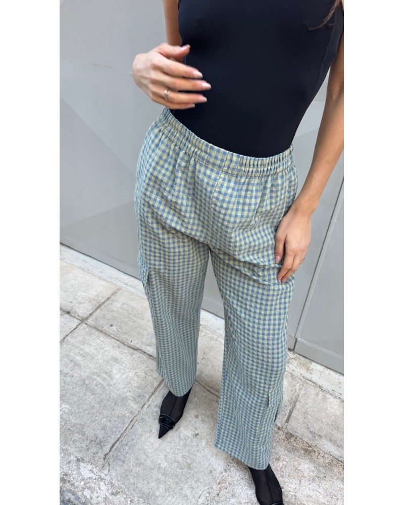 cargo pants pf25 111 mint blue vichy milkwhite